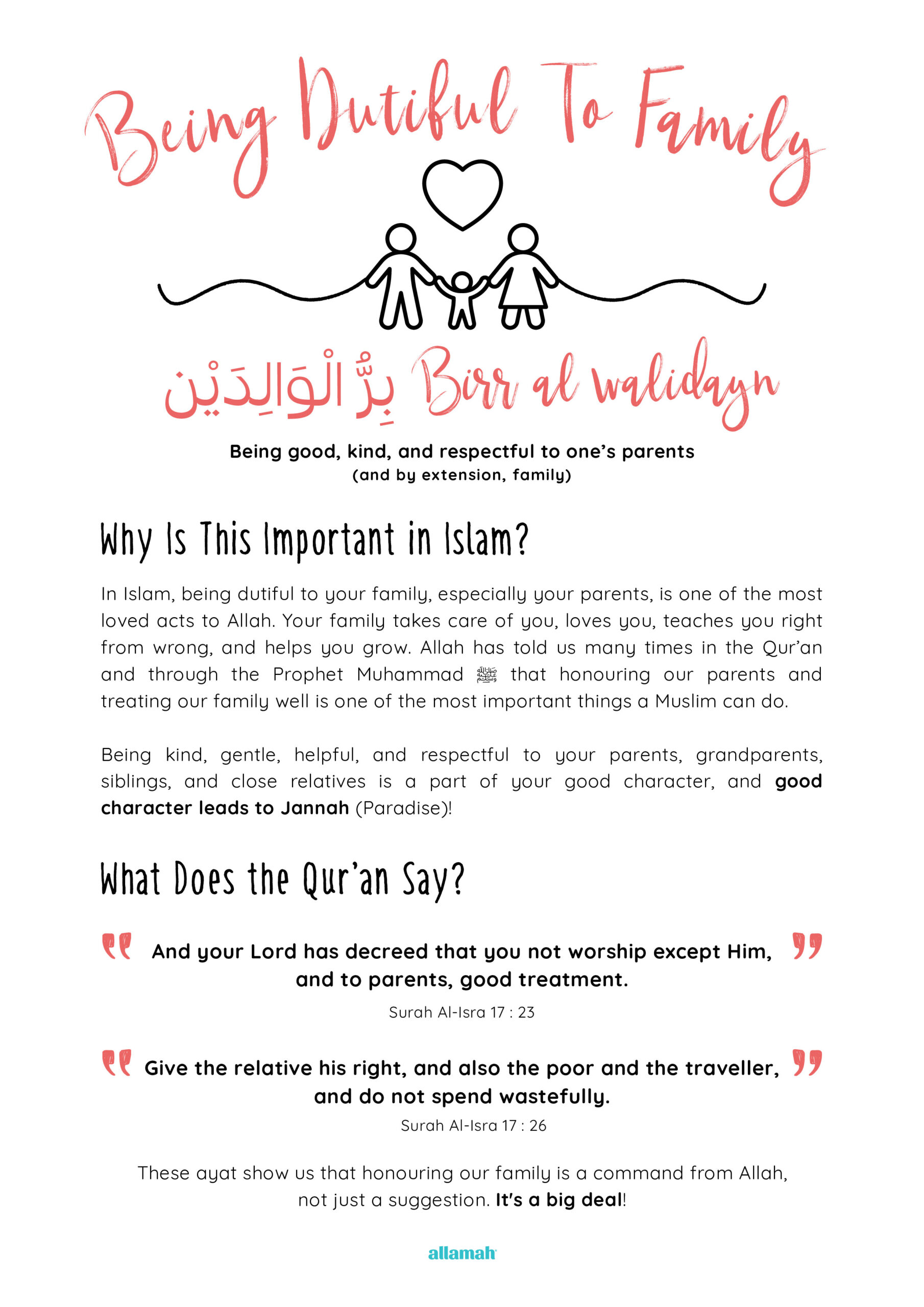 Kutiful Being Dutiful to Family – Welcome to Allamah